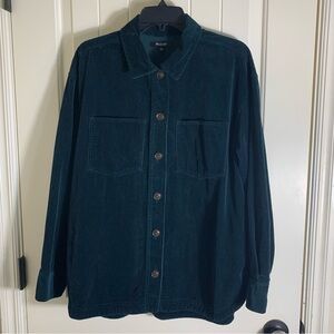 Madewell Hunter Green Corduroy Kentwood Shirt